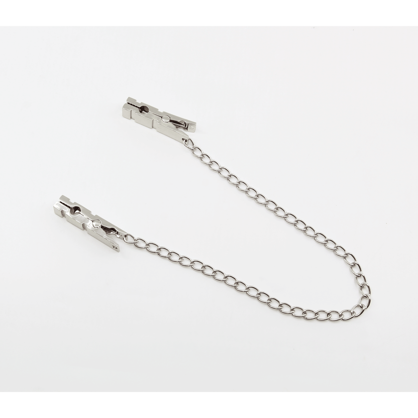Love In Leather - Chain Joined Nipple Clamps | Peg Style (Advanced)