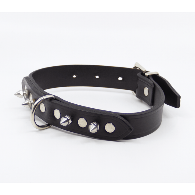 Love In Leather - 12mm Spiked Leather Collar | Australian Made