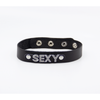 Love In Leather - Diamante Word Leather Collar | Sexy