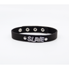 Love In Leather - Diamante Word Leather Collar | Slave