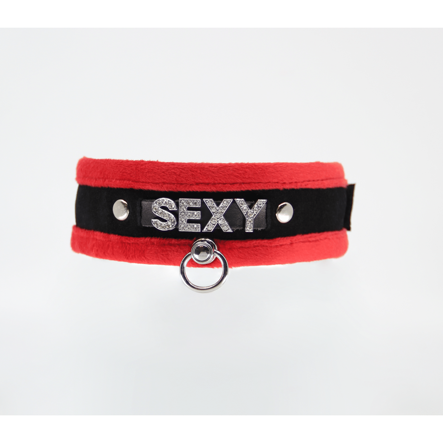 Love In Leather - Diamante Sexy Collar | Red