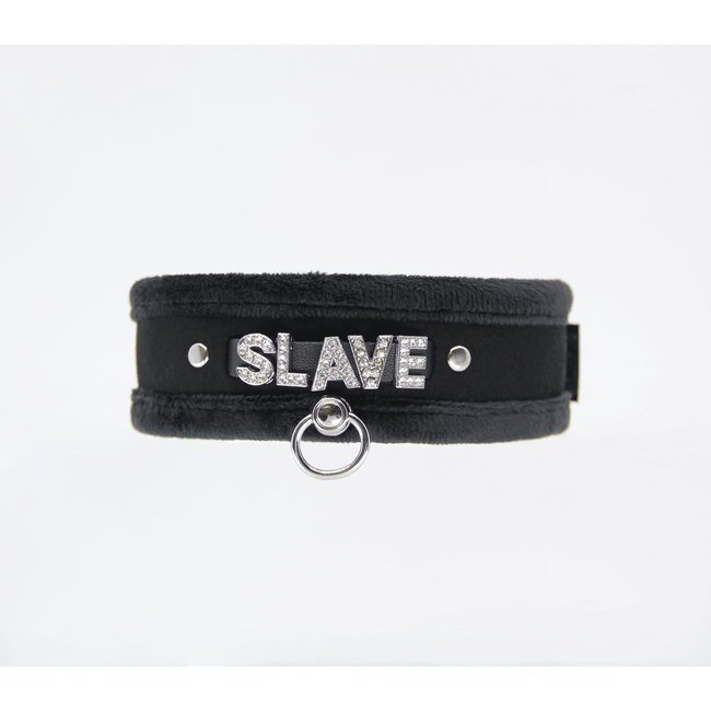 Love In Leather - Diamante Slave Collar | Black