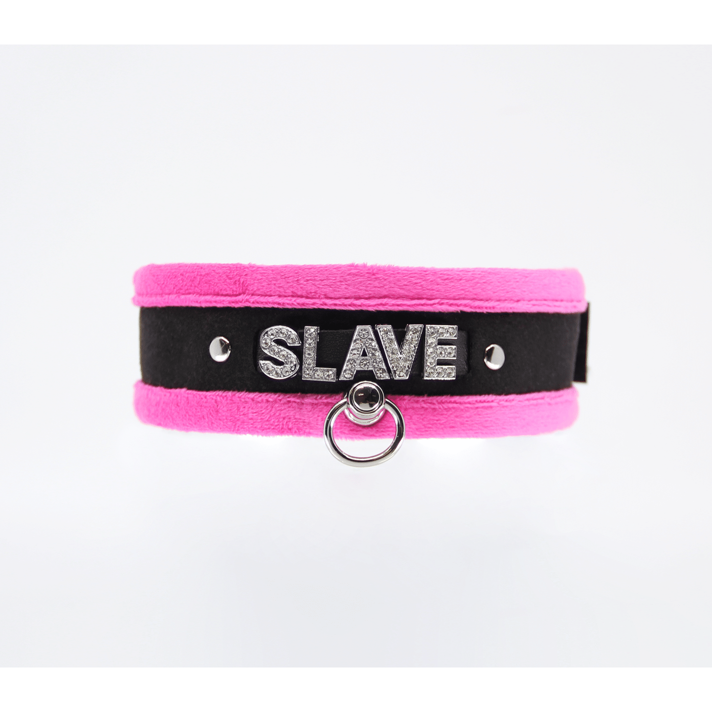 Love In Leather - Diamante Slave Collar | Pink