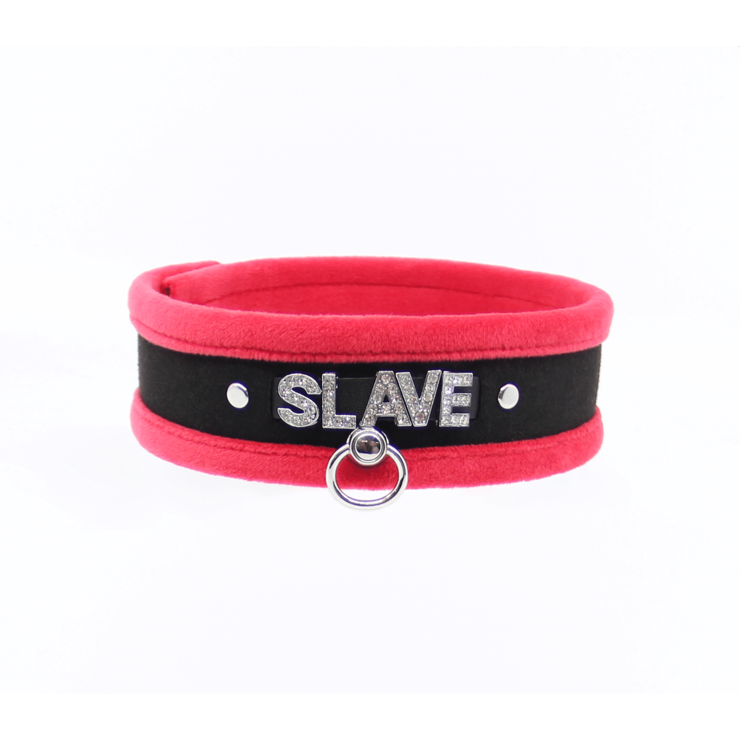 Love In Leather - Diamante Slave Collar | Red