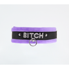 Love In Leather - Diamante Bitch Collar | Purple