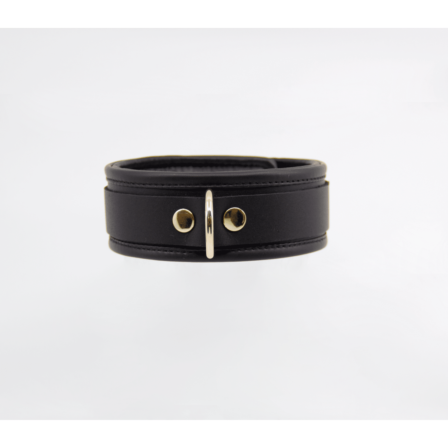 Love In Leather - Leather Collar w/ Lockable Buckle | Gold