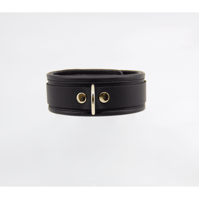 Love In Leather - Leather Collar w/ Lockable Buckle | Gold