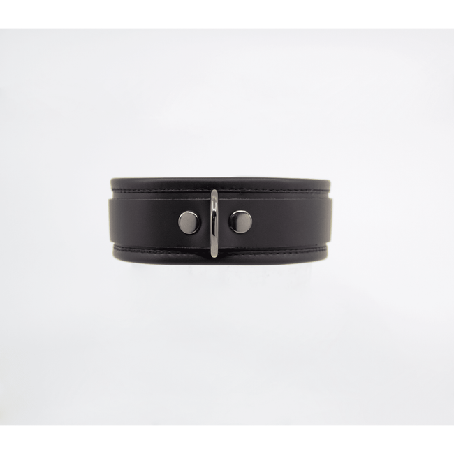 Love In Leather - Leather Collar w/ Lockable Buckle | Pewter