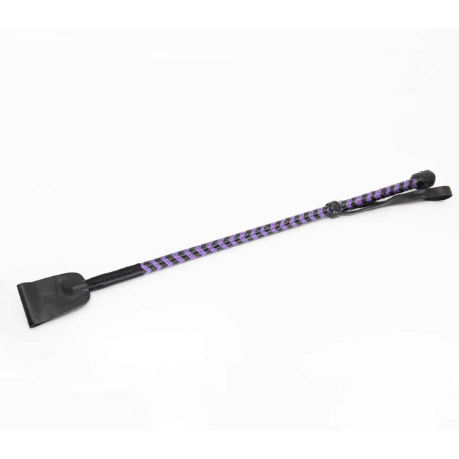 Love In Leather - Genuine Leather Braided Riding Crop | Purple