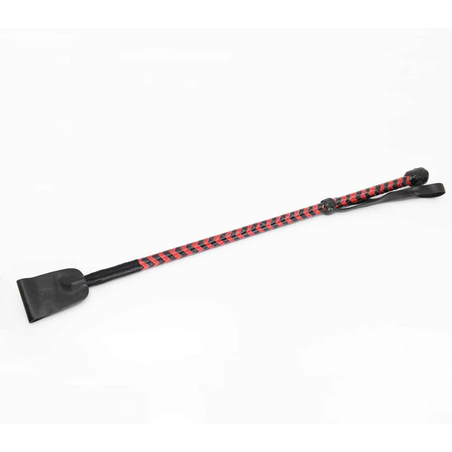 Love In Leather - Genuine Leather Braided Riding Crop | Red