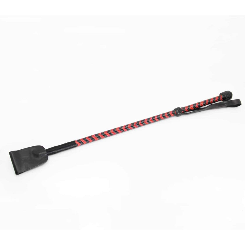 Love In Leather - Genuine Leather Braided Riding Crop | Red