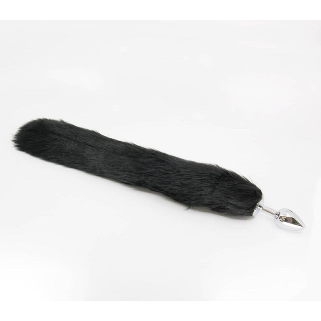 Love In Leather - Foxtail Butt Plug | Small Black