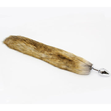 Love In Leather - Foxtail Butt Plug | Large Rainbow