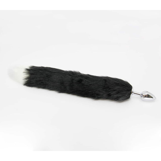 Love In Leather - Foxtail Butt Plug | Medium Black