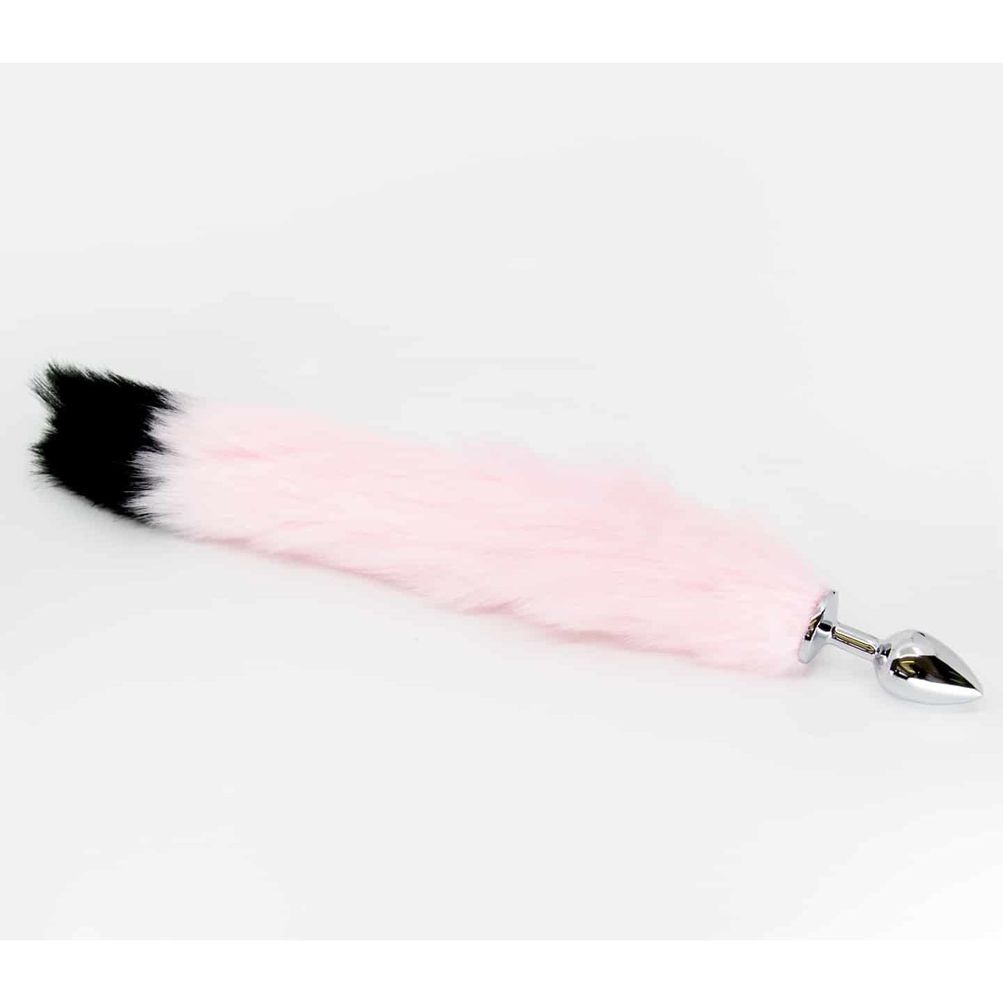 Love In Leather - Foxtail Butt Plug | Small Pink