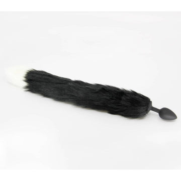 Love In Leather - Foxtail Butt Plug | Black Large