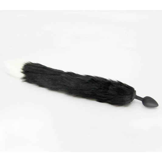 Love In Leather - Foxtail Butt Plug | Black Large