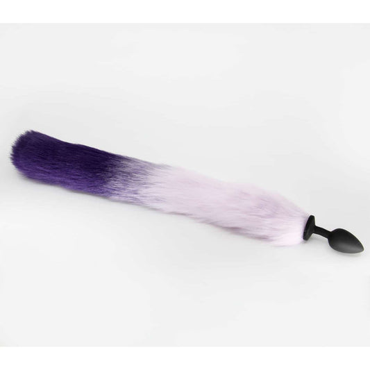 Love In Leather - Foxtail Butt Plug | Small Purple