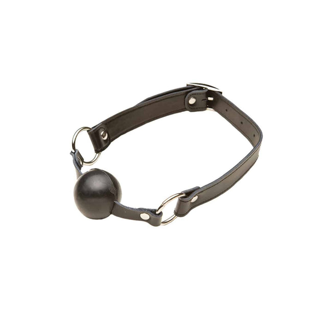 Love In Leather - Faux Leather Gag With Solid Ball | Black