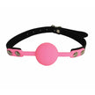 Love In Leather - Faux Leather Gag With Silicone Ball | Pink