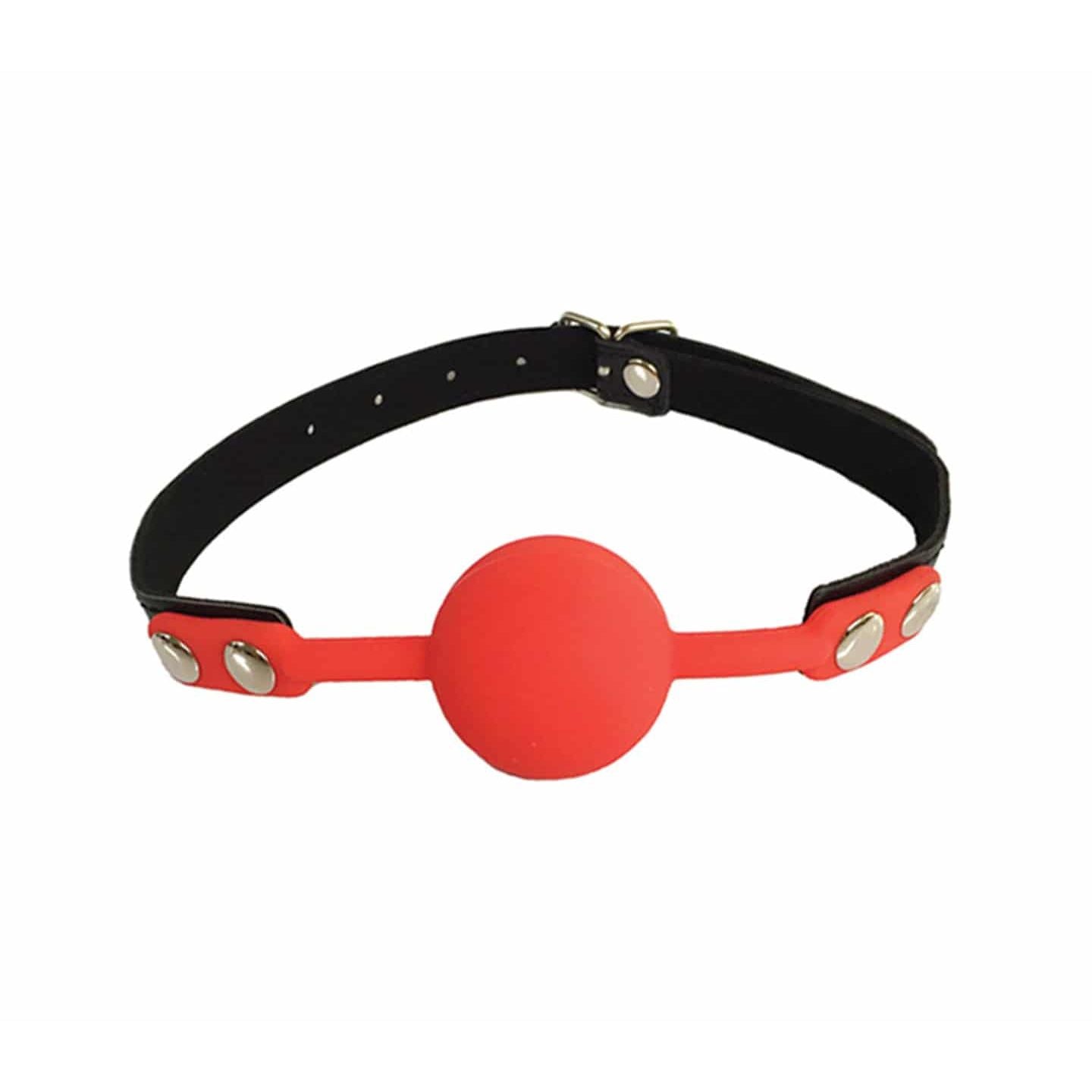 Love In Leather - Faux Leather Gag With Silicone Ball | Red