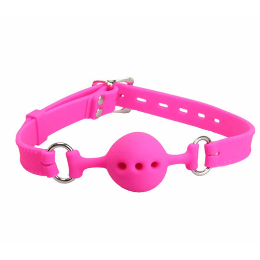 Love In Leather - Silicone Gag With Petite Breathable Ball | Pink