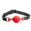 Love In Leather - Silicone Gag With Breathable Silicone Ball | Black And Red