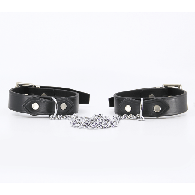 Love In Leather - Long Chain Join Leather Wrist Restraints | Australian Made