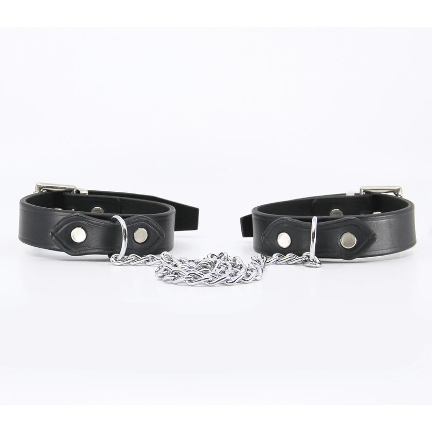 Love In Leather - Long Chain Join Leather Wrist Restraints | Australian Made