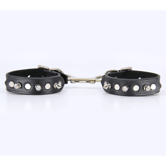 Love In Leather - Detachable Dog Spike Leather Wrist Restraints | Australian Made