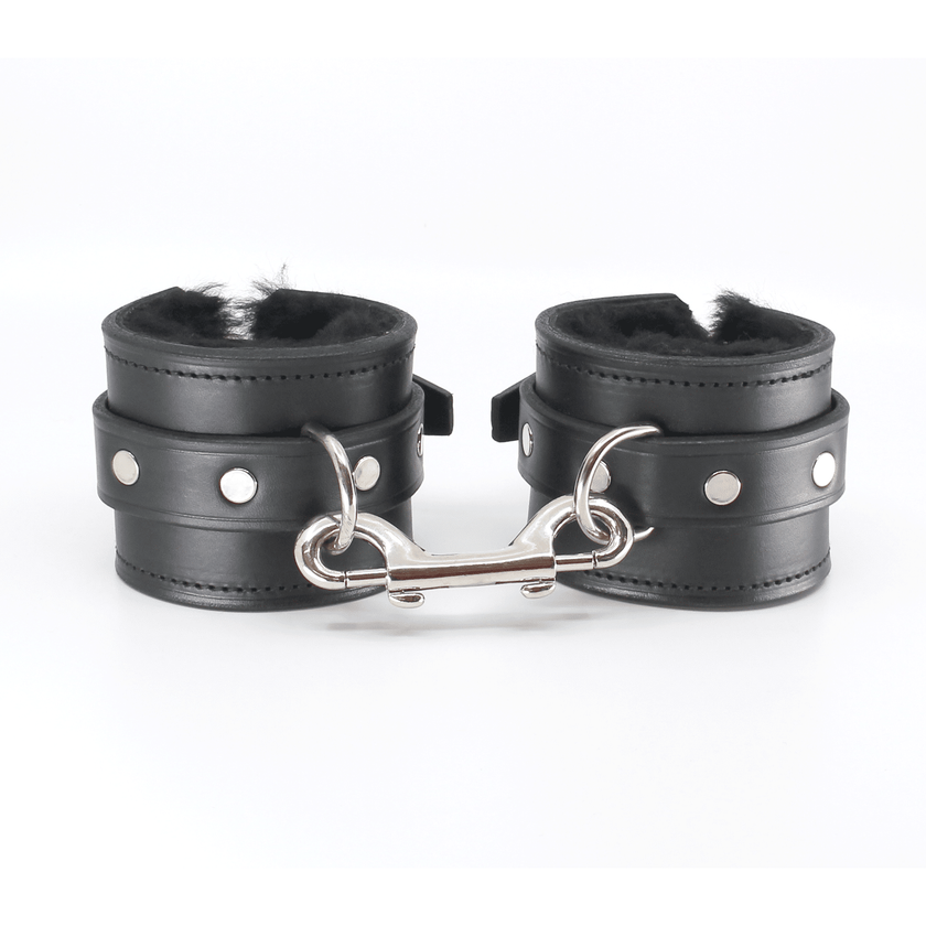 Love In Leather - Sheepskin Lined Leather Wrist Restraints | Australian Made