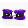 Love In Leather - Purple Fluffy Cuffs w/ Suede Leather | Australian Made