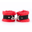 Love In Leather - Red Fluffy Cuffs w/ Suede Leather | Australian Made