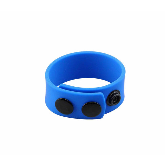 Love In Leather - Quick Release Silicone Cock Band | Blue
