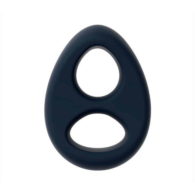 Love In Leather - Silicone Figure 8 Cock Ring | Black