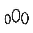 Love In Leather - Silicone Cock Ring 3PK | Black