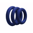 Love In Leather - Silicone Fat Boy Cock Ring 3PK | Navy
