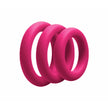 Love In Leather - Silicone Fat Boy Cock Ring 3PK | Magenta