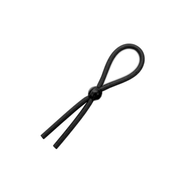Love In Leather - Adjustable Lasso Style Cock Ring | Black Hollow