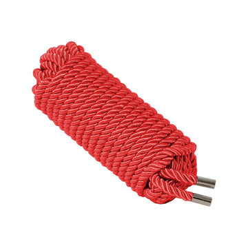 Love In Leather - 10m Silk Cotton Rope | Red