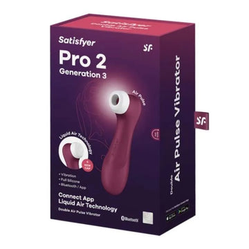 Satisfyer – Pro 2 Gen 3 App Control Wine Red | Clitoral Stimulator