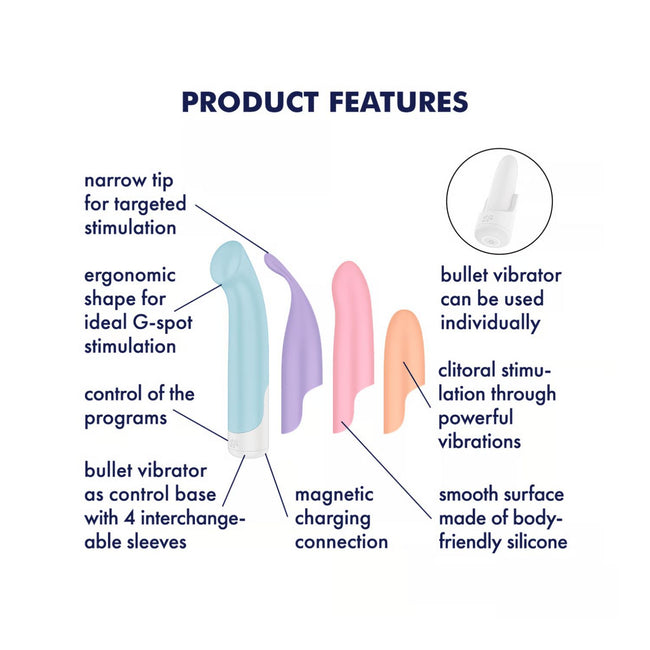 Satisfyer – Playful Four | 4-in-1 Interchangeable Vibrator Set