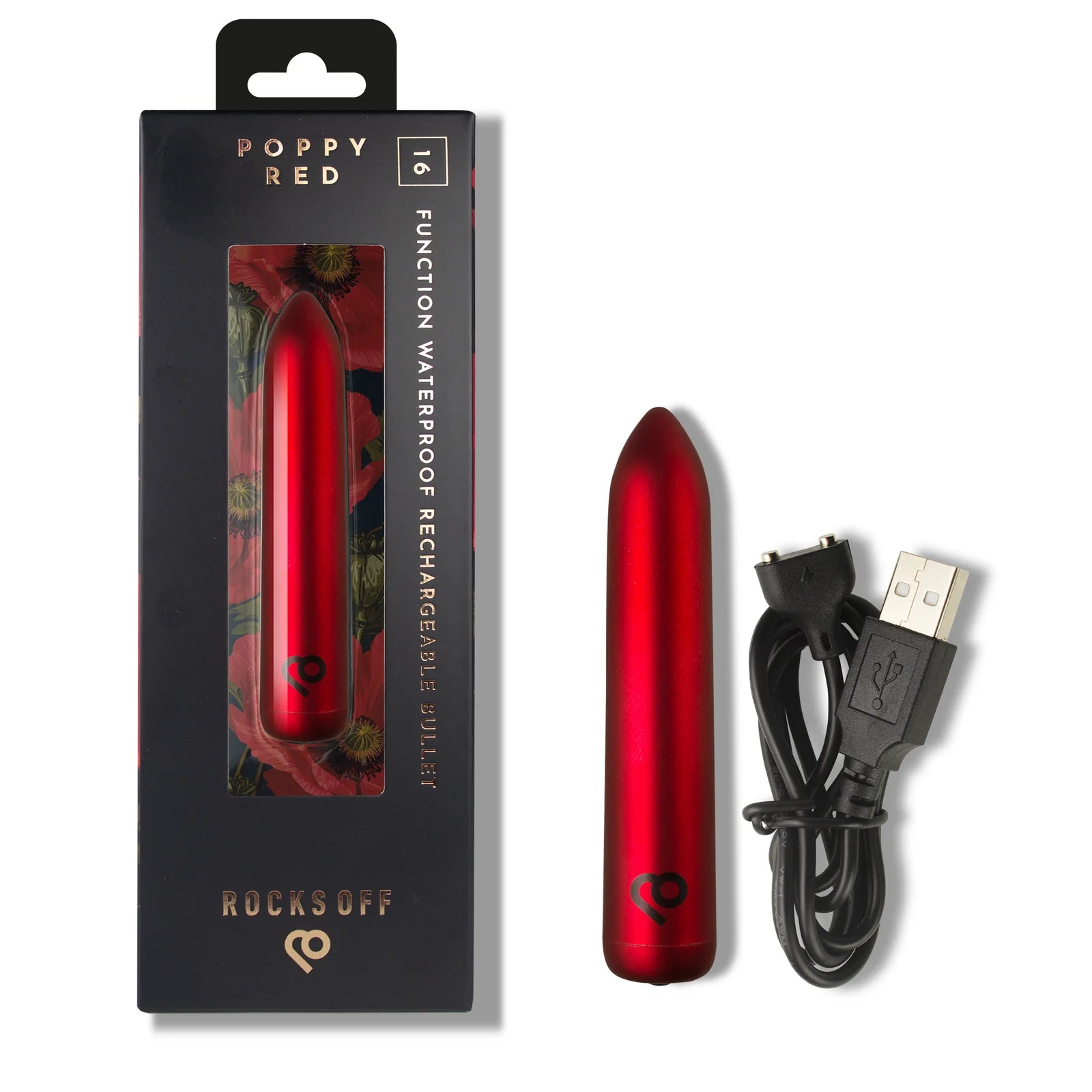Rocks Off – Poppy Red Rechargeable Bullet | Bullet Vibrator