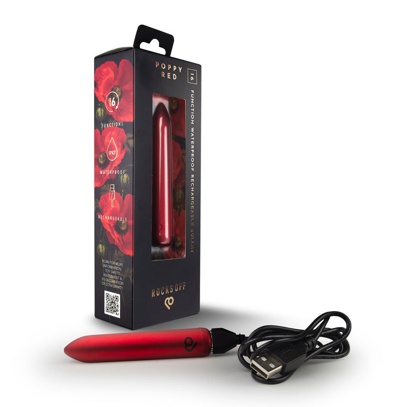Rocks Off - Poppy Red | 90mm Bullet