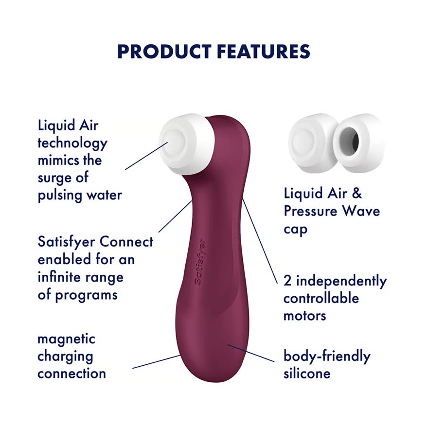 Satisfyer – Pro 2 Gen 3 App Control Wine Red | Clitoral Stimulator