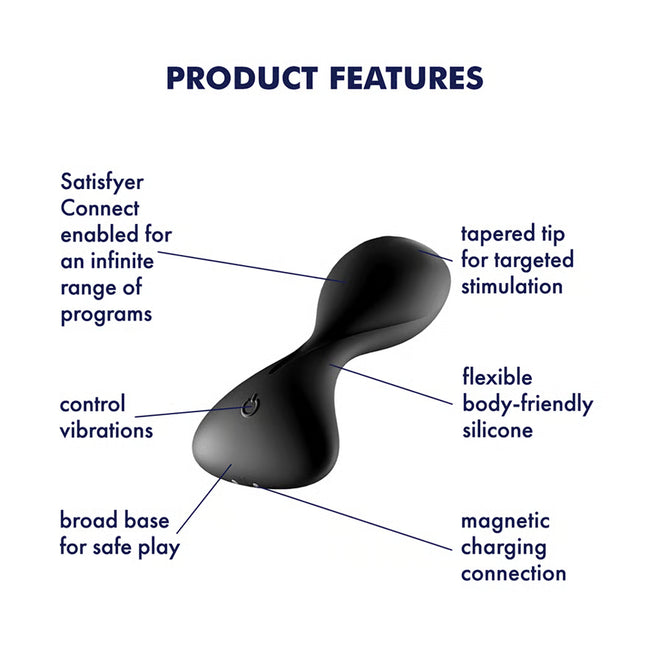 Satisfyer – Trendsetter Connect App Black | Vibrating Anal Plug