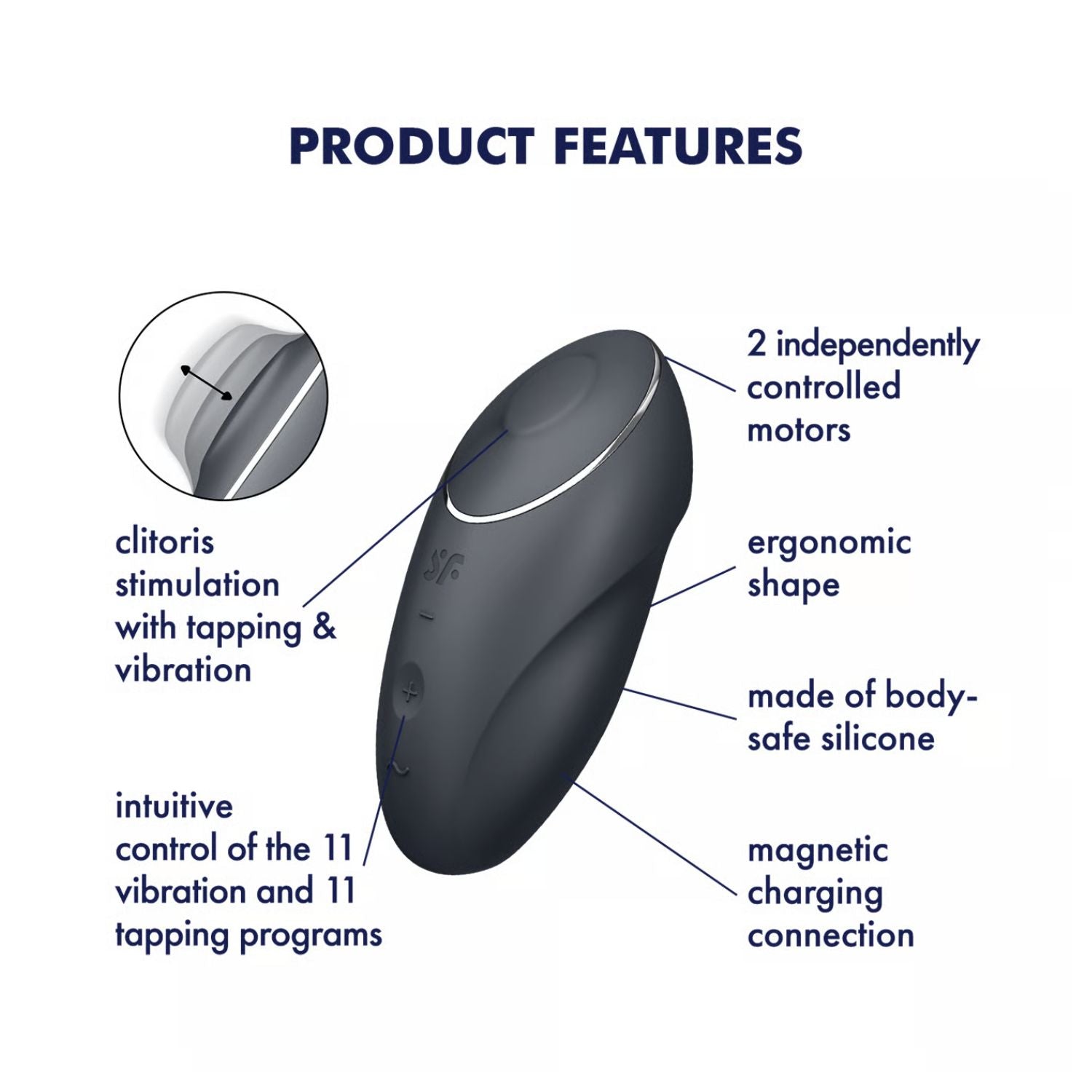 Satisfyer - Tap & Climax 1 | Lay-On Vibrator