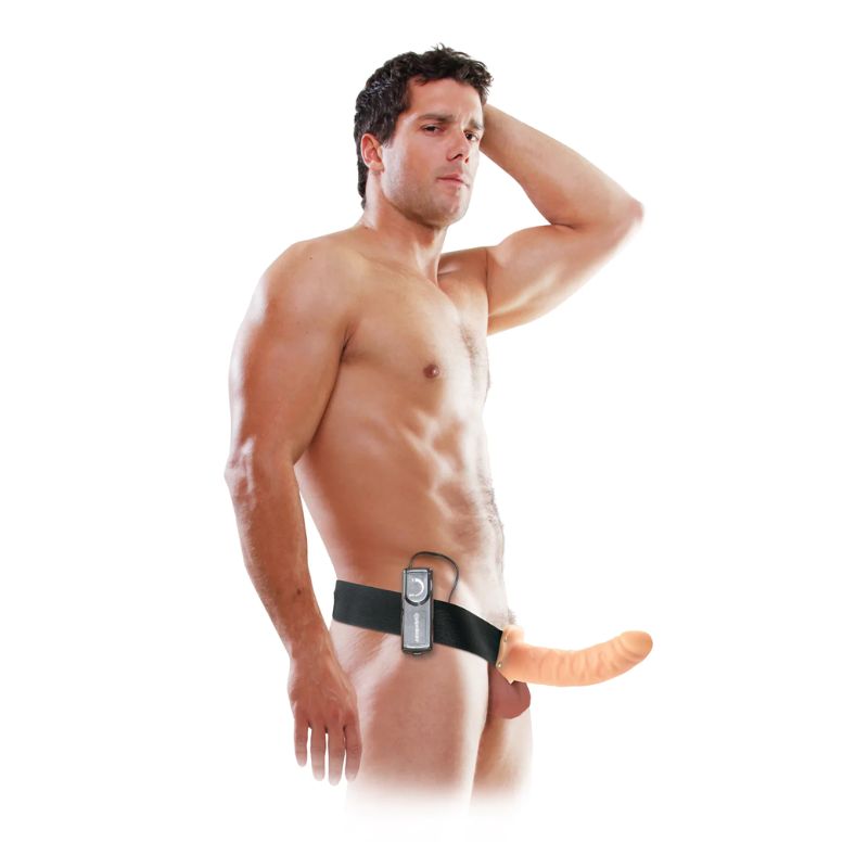 Fetish Fantasy - 8'' Vibrating Hollow Strap-On