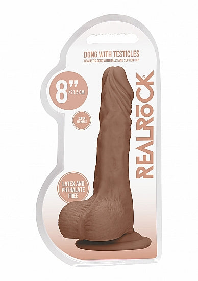Real Rock - 8" Dong With Testicles | Tan
