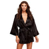 Baci - Black Satin Robe | XS-3XL